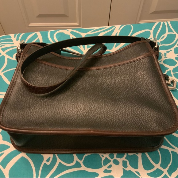 🎉Vintage Brighton Emma Vintage Pebbled & Croc Leather Bag - Picture 7 of 8